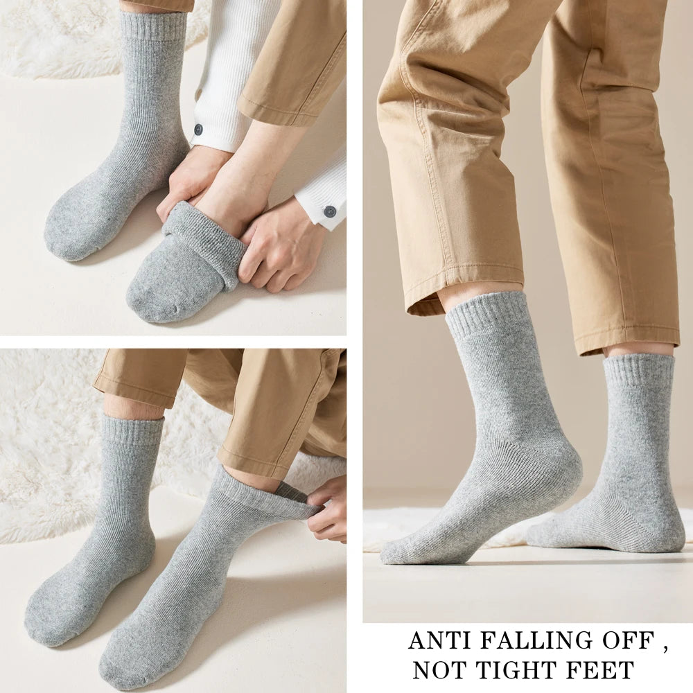 Men's Thick Wool-Blend Crew Socks