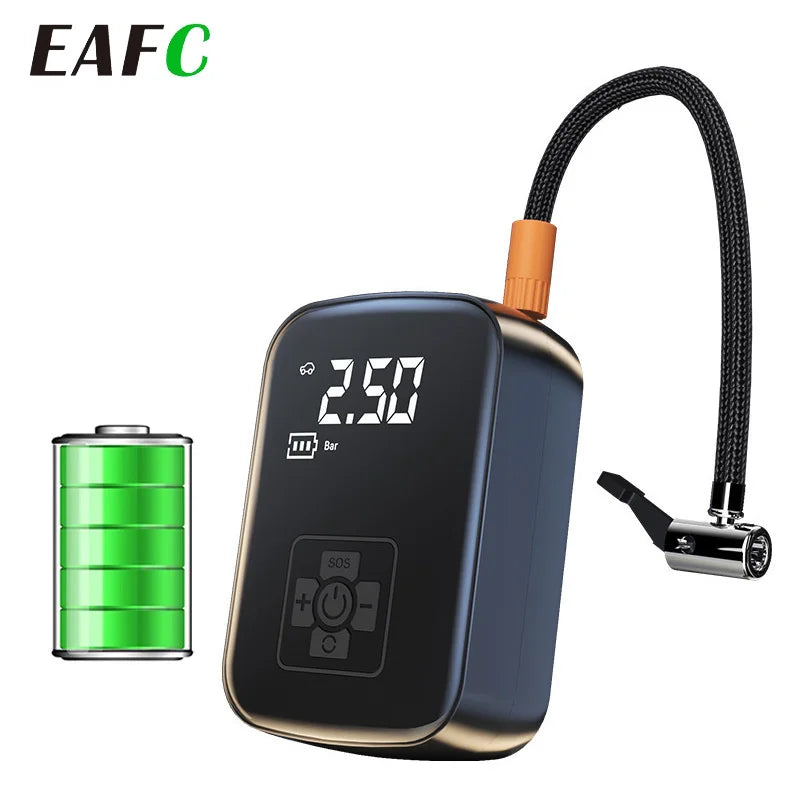 EAFC 150 PSI Tire Inflator, Wired or Rechargeable