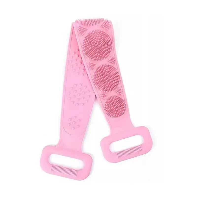 Silicone Back Scrubber Belt – Body Exfoliating Shower Brush & Massage Strap, 60cm