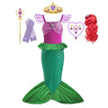 Girls Mermaid Costume Dress — Princess Cosplay Party & Birthday Dress