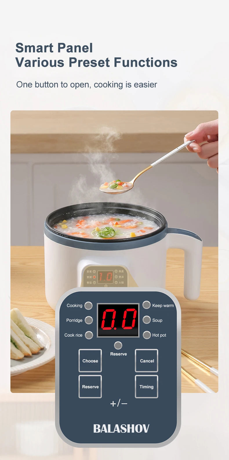 1.7L Electric Rice Cooker – Non-Stick, Single/Double Layer, 220V Smart Mechanical MultiCooker for Home