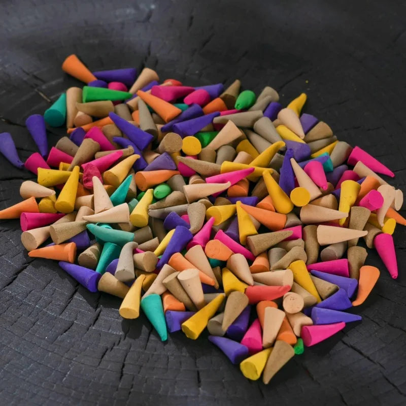 Natural Reflux Tower Incense Cones — Rose, Lavender & Aromatherapy Blends for Meditation & Odor Relief
