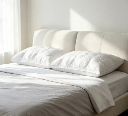 HTMCK 5-Star Hotel Sleeping Pillow – 3D Soft Bilateral Washed Solid Color, Single