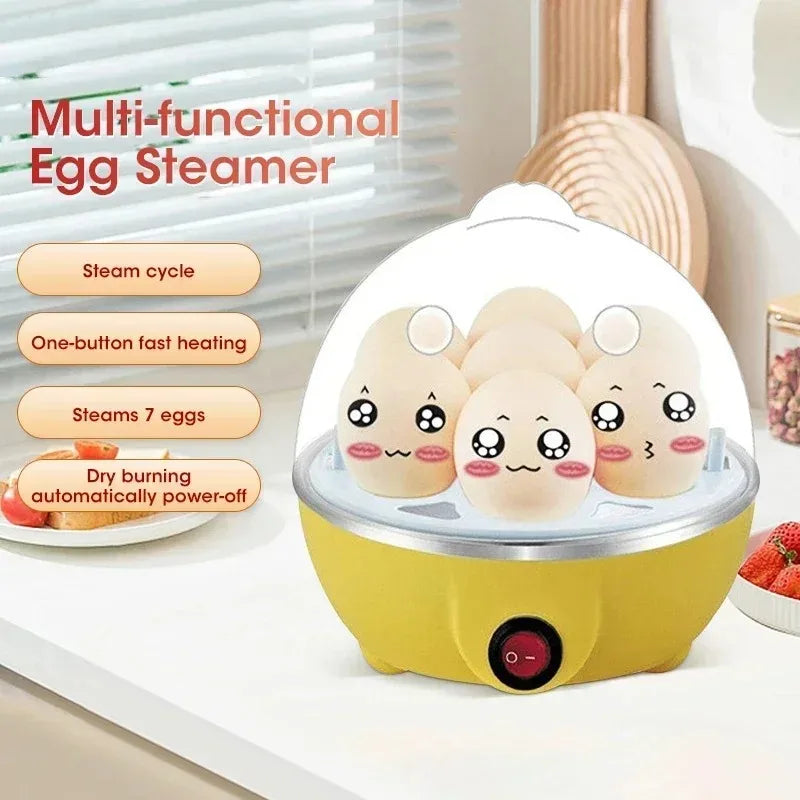 7-Egg Double Layer Electric Egg Steamer – Boiling, Poaching & Custard Breakfast Maker