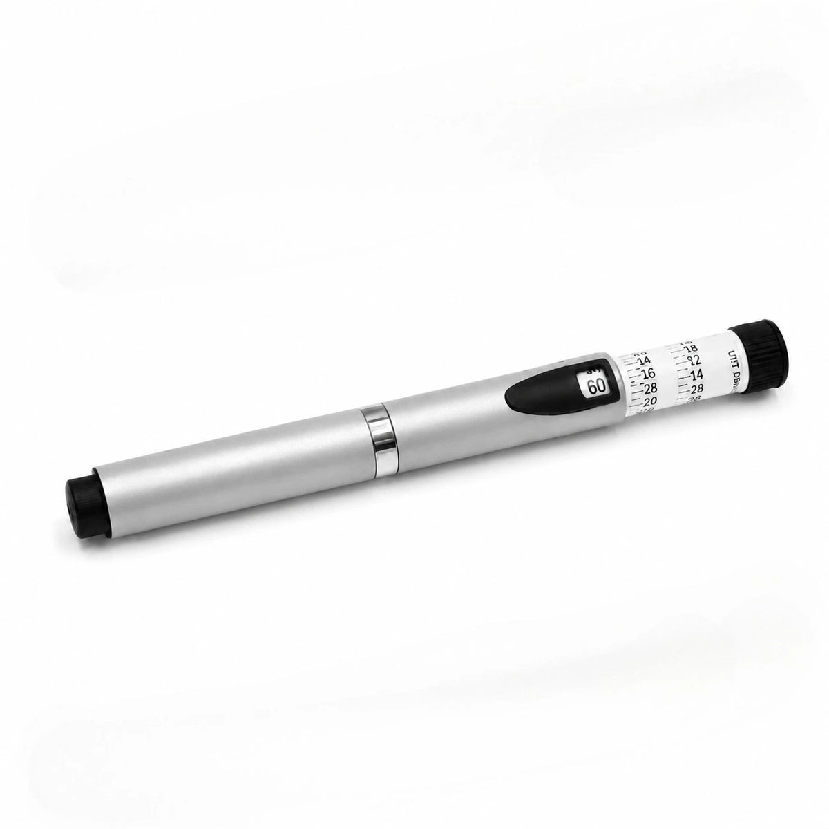 Reusable Insulin Injection Pen – Metal V2 Adjustable 60IU Dose Control with Clear Scale