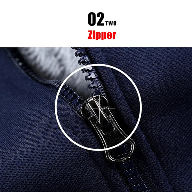 Men's Camouflage Fleece Hooded Zip Jacket – Thick Streetwear Coat for Autumn & Winter