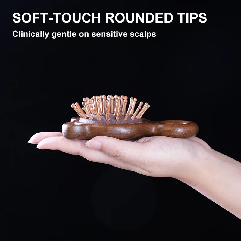 Cartoon Cat Wooden Scalp Massage Comb — Gua Sha Hair & Scalp Stimulator