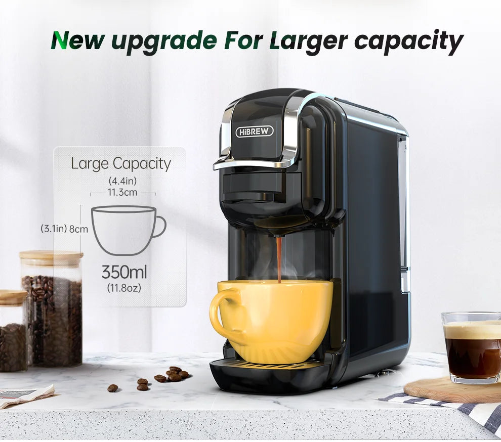 One Machine. Every Coffee. — HiBREW 5-in-1 Capsule Coffee Maker | 20 Bar, Hot & Cold, Nespresso, Dolce Gusto, K-Cup & Ground