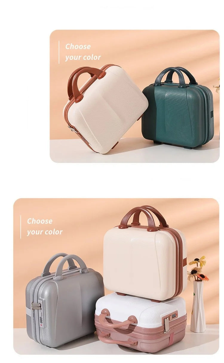 Portable ABS Makeup Organizer Case – Password Lock, Carry-On