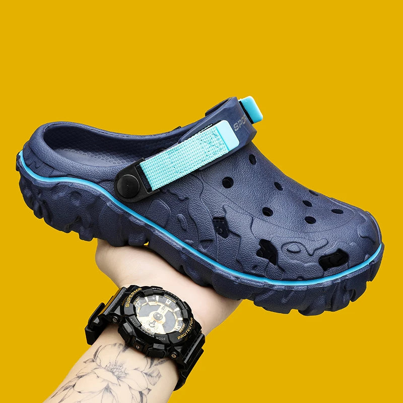 Men's Summer Clogs — Non-Slip Breathable Thick Bottom Beach Sandals Big Size 45 46 47