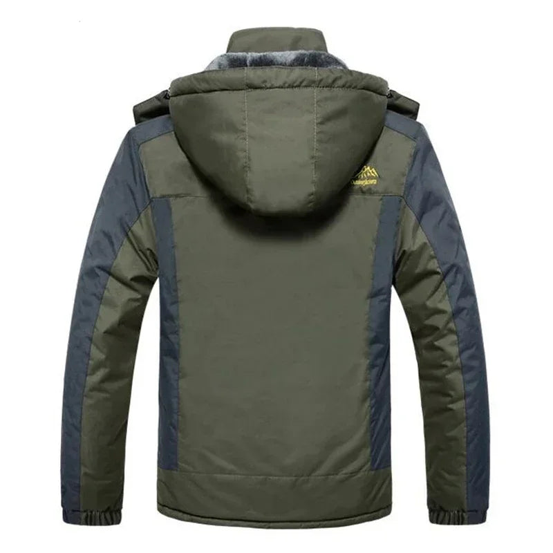 Men's Thick Waterproof Hooded Parka – Plus Size Military Fleece Jacket up to 9XL
