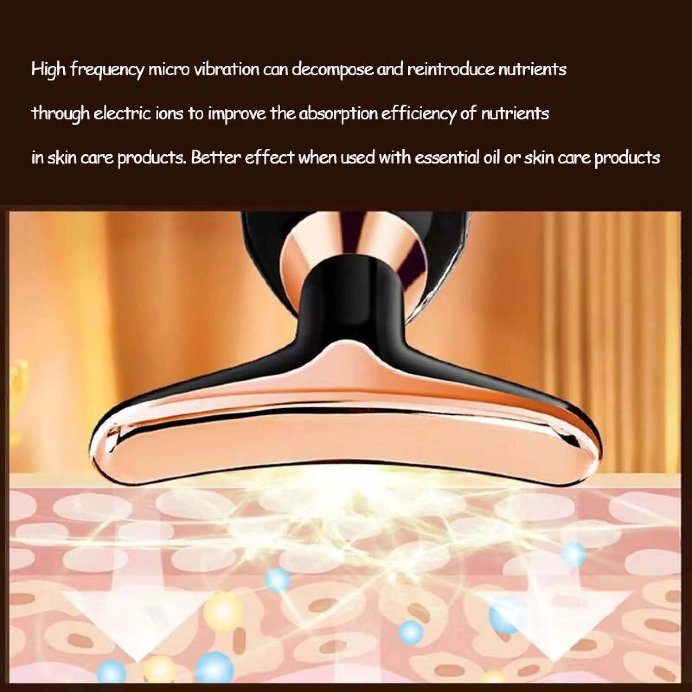 CAMMUO Microcurrent Neck & Face Lifting Massager – Sonic Vibration Anti-Aging Skin Rejuvenation Device