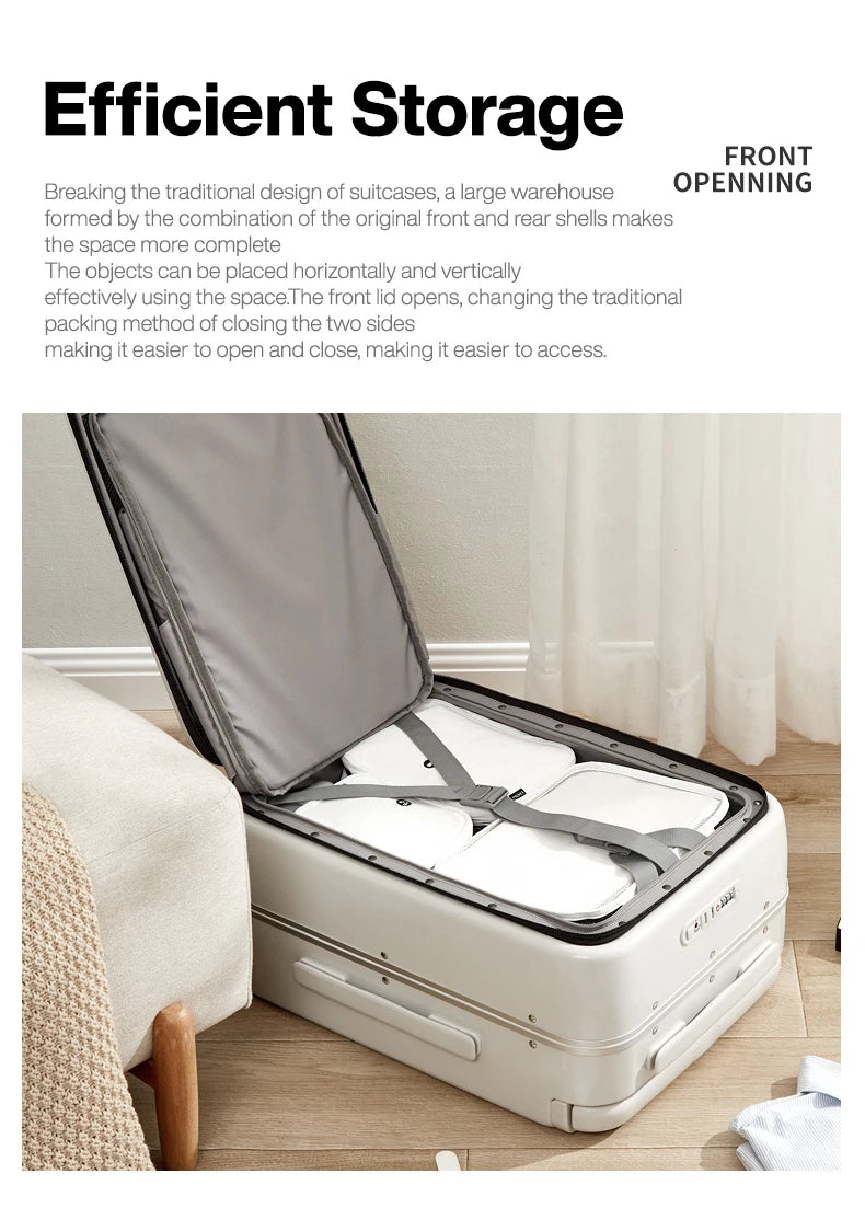 Mixi Front-Pocket Laptop Suitcase – PC Aluminum Frame