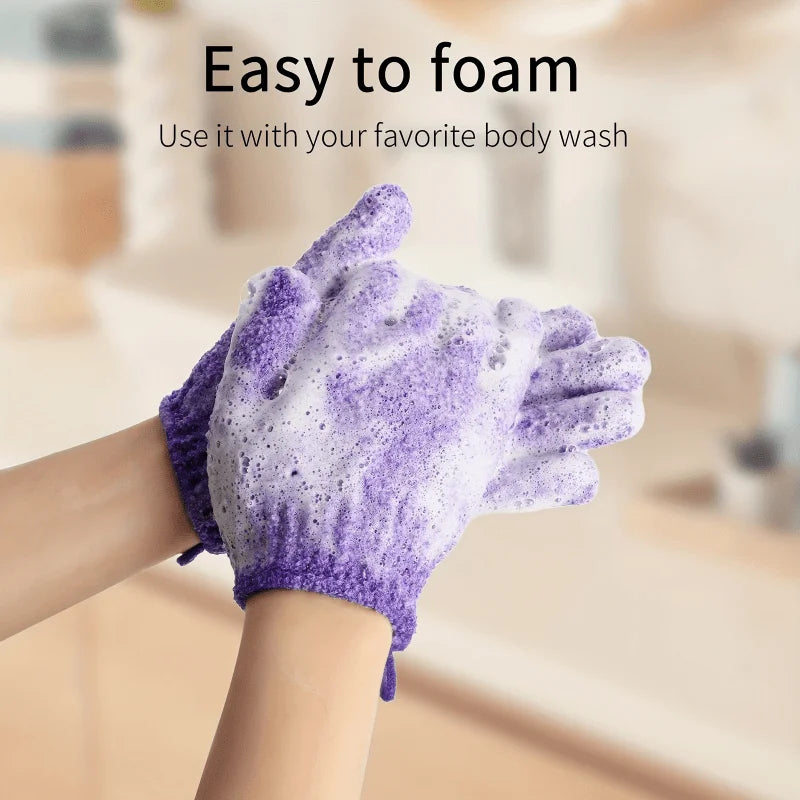 Colorful Exfoliating Gloves 1-10 Pack – Double-Sided Bath Gloves for Spa, Massage & Body Scrubs