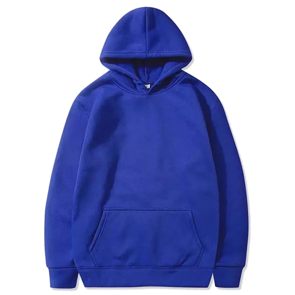 Men's Fleece Oversized Pullover Hoodie — Warm Casual Multi-Color Sweatshirt