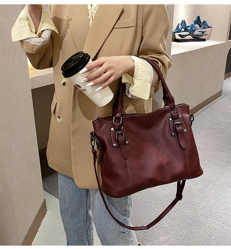 Vintage Patent Leather Pillow Shoulder Bag – Luxury Hobo Crossbody Handbag for Women