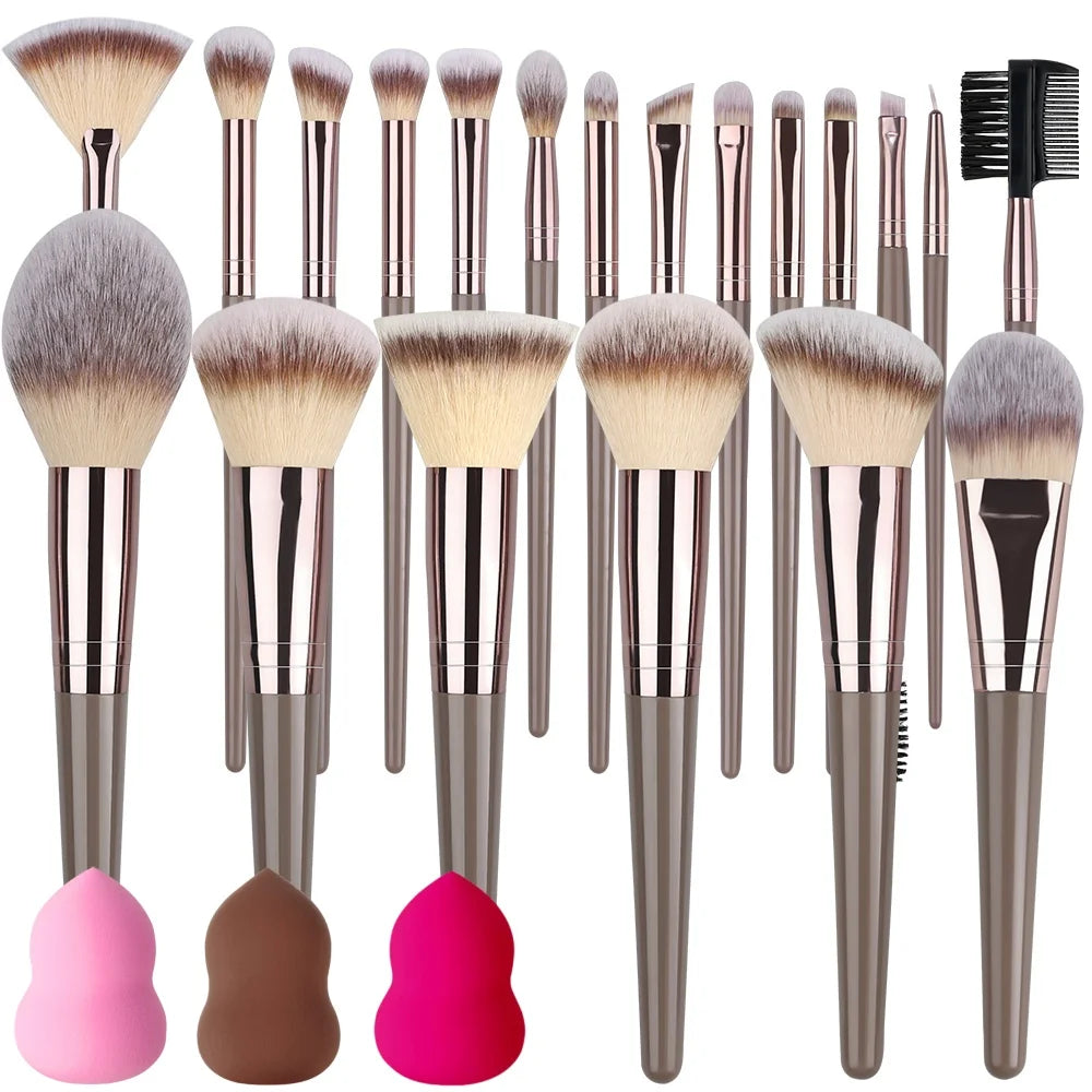 Super Soft Detail Makeup Brush Set — Blush, Highlighter, Foundation & Eyeshadow