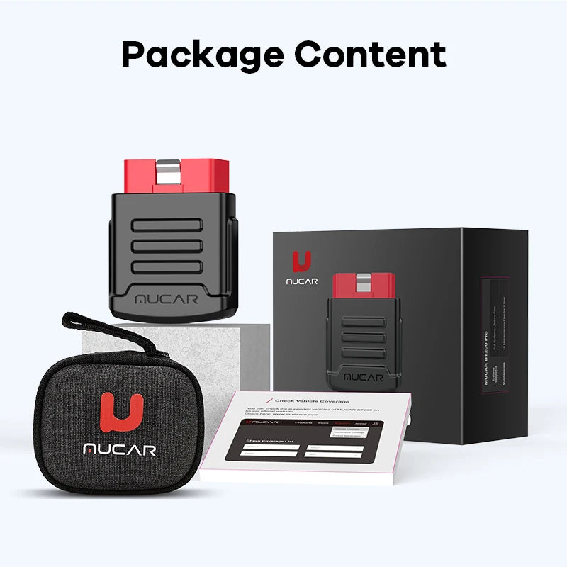 MUCAR BT200 Pro OBD2 Bluetooth Car Diagnostic Scanner — 15 Resets, Full System, 120+ Car Brands