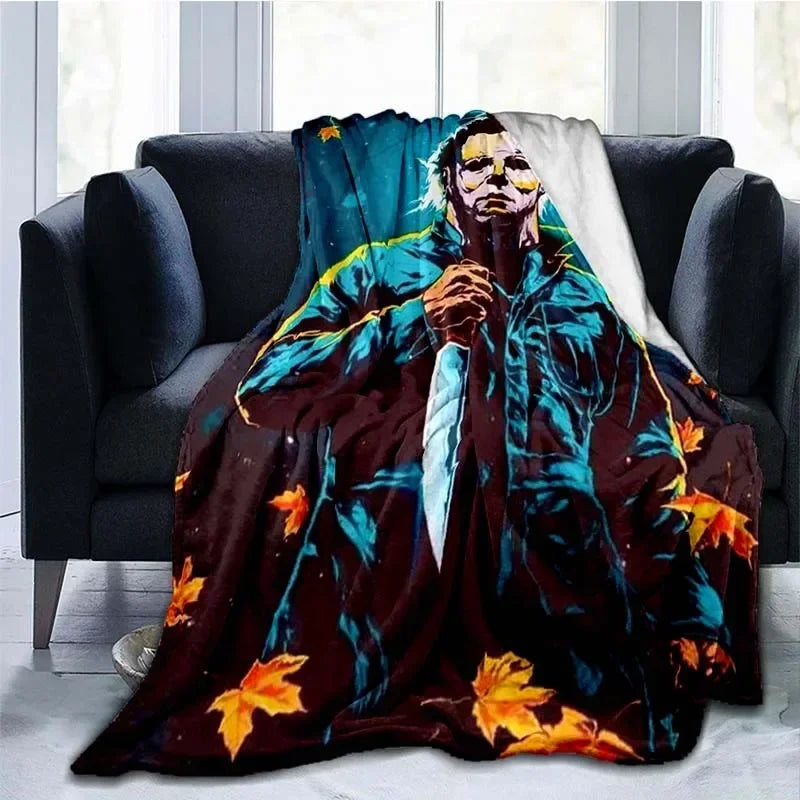 Michael Myers Super Soft Plush Flannel Throw Blanket – Personalized Horror Fan Gift