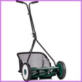 16-Inch 7-Blade Reel Mower with Grass Catcher | Manual Push, Scissor-Cut Precision, Adjustable Height, Eco-Friendly