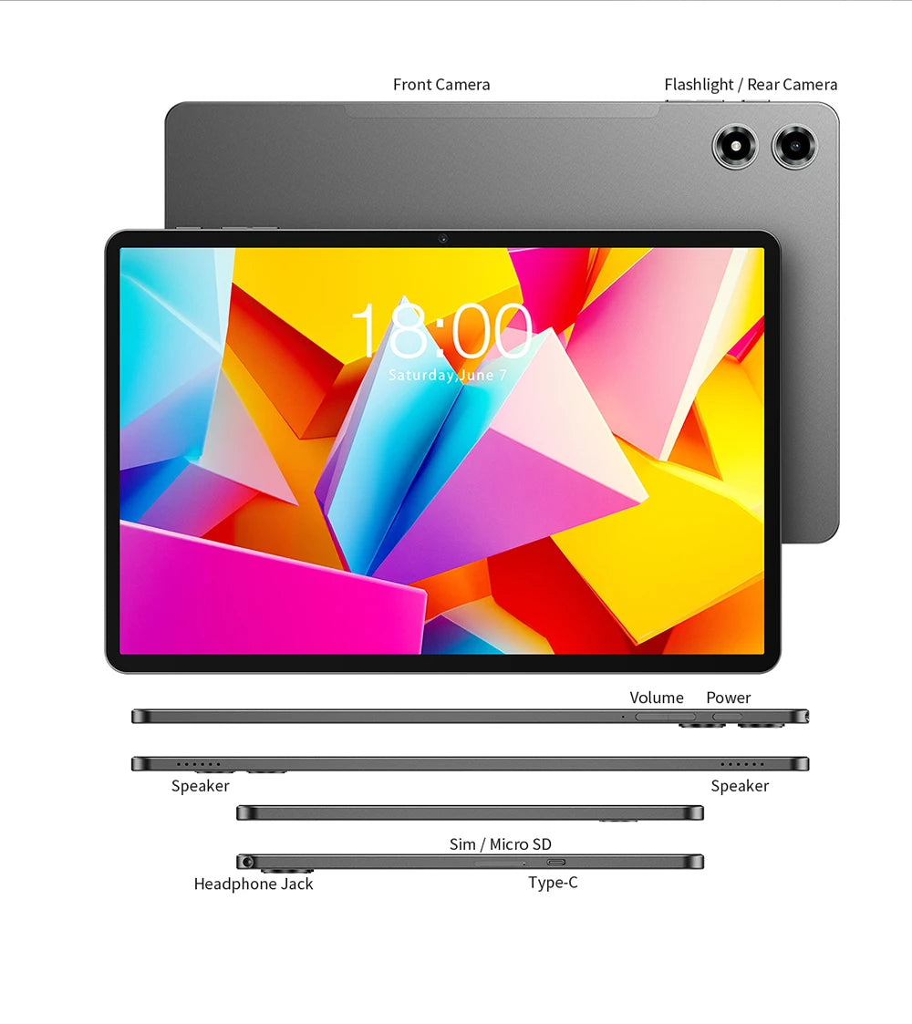 Teclast T50 Plus 11" Android 16 Tablet – 8GB RAM, 128GB, 120Hz, 4G LTE, Widevine L1