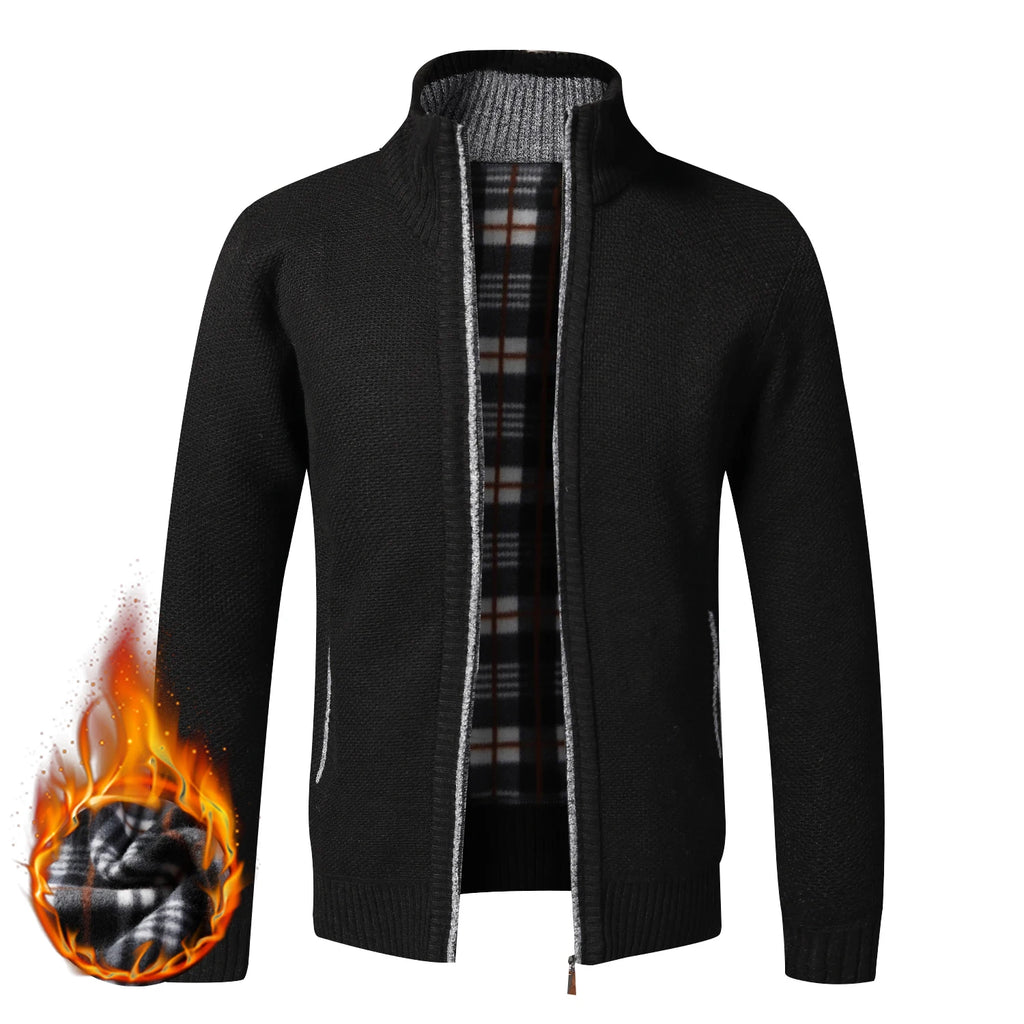 Men's Full Zip Knitted Cardigan Sweater — Classic Casual Knitwear