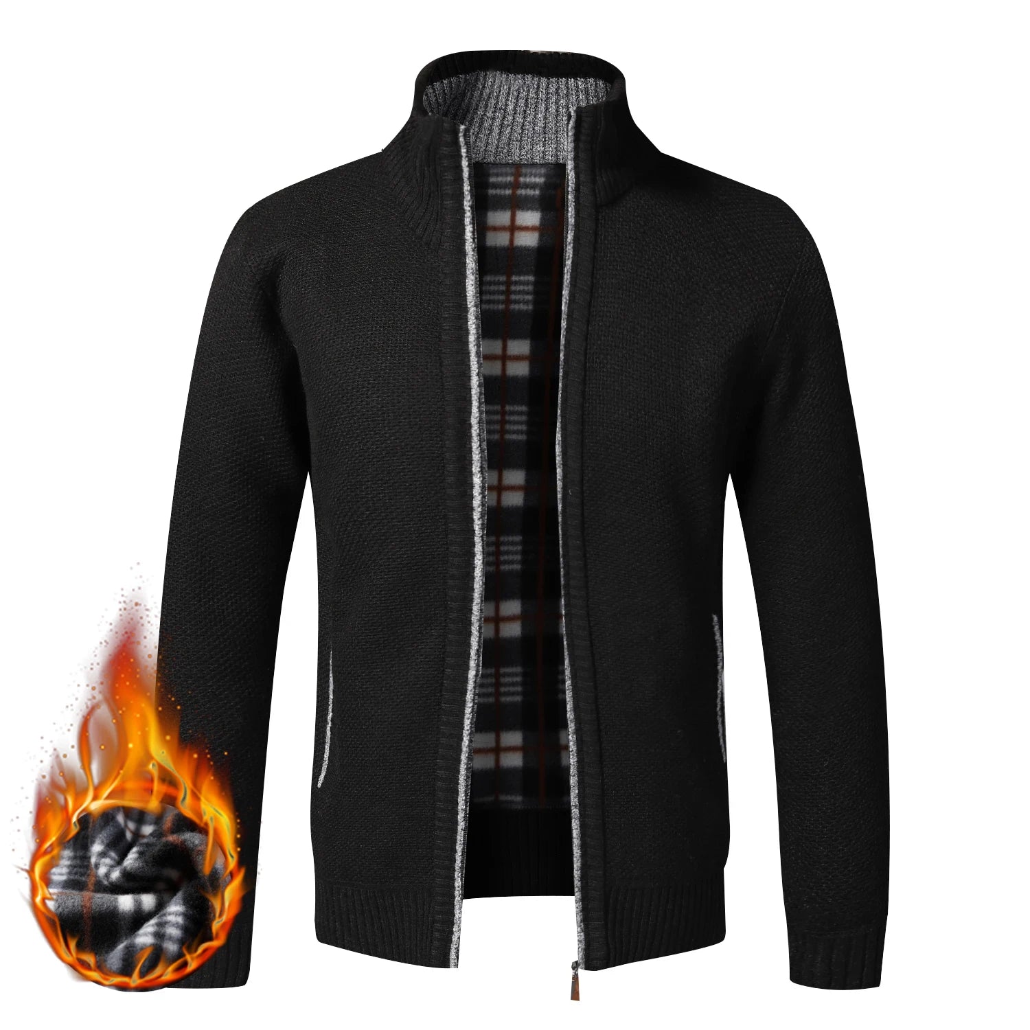 Men's Full Zip Knitted Cardigan Sweater — Classic Casual Knitwear