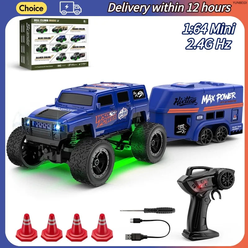 1/64 Scale Mini 4WD RC Drift Racing Car – Type-C Rechargeable Desktop Racer