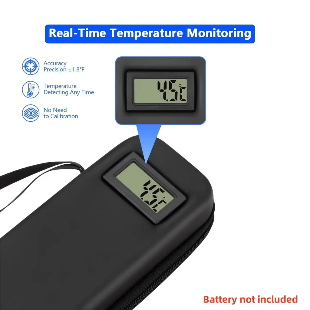 Insulin Cooler Travel Case with Temperature Display – Refrigerated Medicine Cooling Bag with Ice Pack & Diabetic Organizer