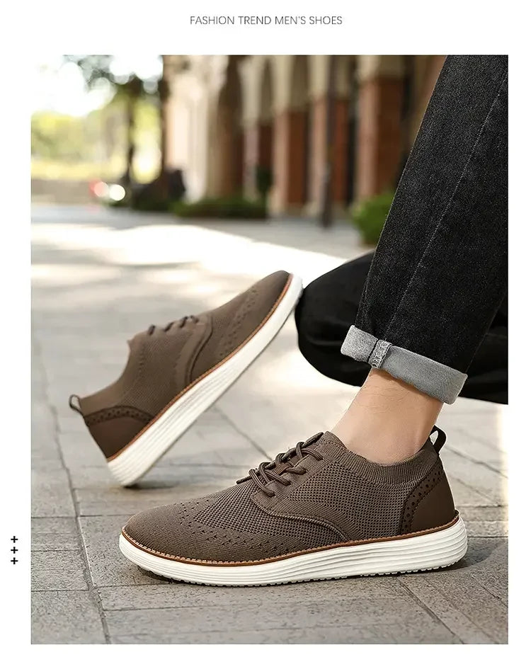 Men's Air Mesh Lace-Up Walking Shoes