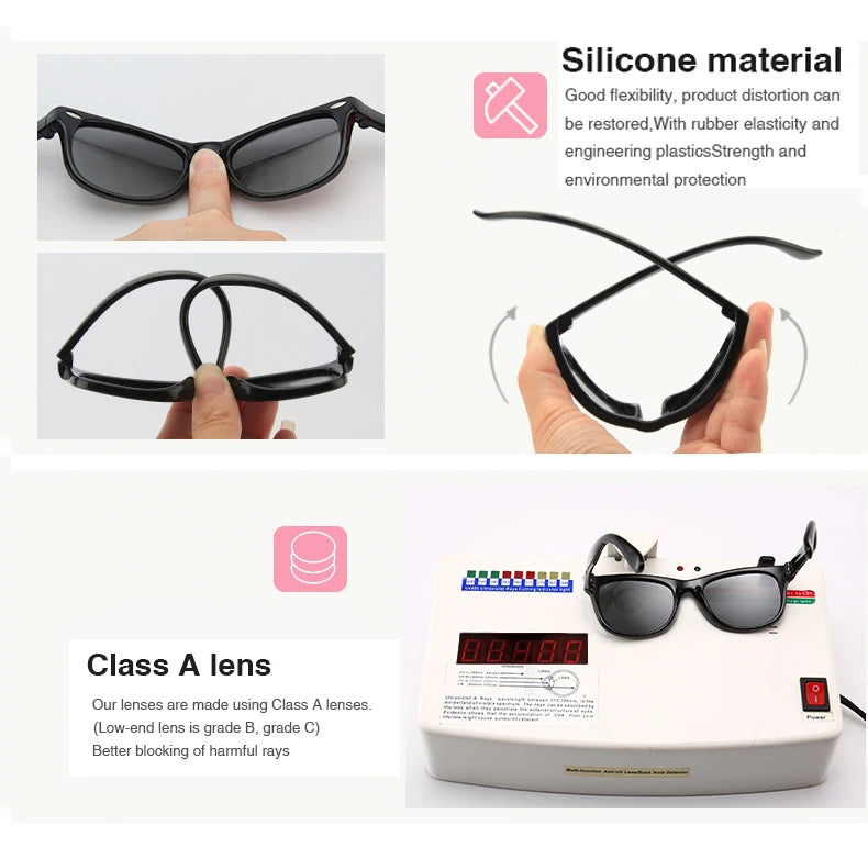 WarBlade Kids Round Polarized Sunglasses | Silicone Flexible Safety UV400 Baby Eyewear 0-3 Years