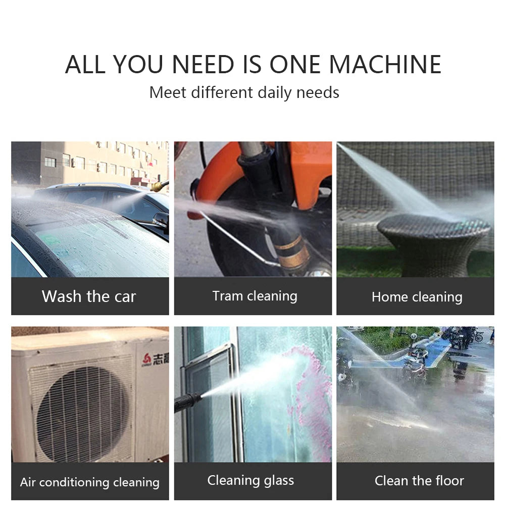 3000W Electric High-Pressure Washer – Foam Cannon, 3 Spray Modes, 7m Hose, US/UK/EU Plug