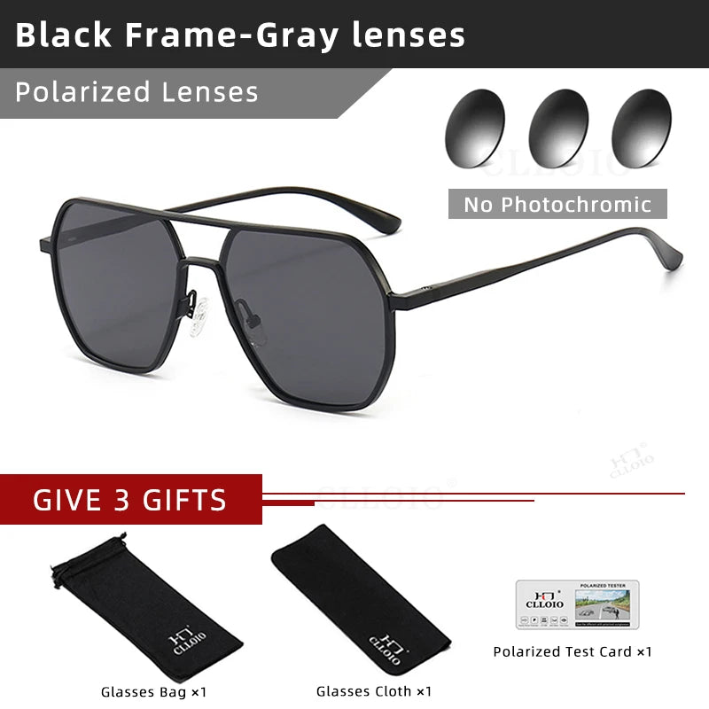 CLLOIO Anti-Glare Day & Night Vision Sunglasses | Polarized Photochromic UV400 Driving Glasses