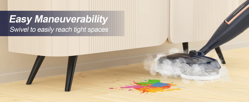 Devoac VM6 Steam Mop Cleaner — 10-in-1, 1300W, Rotating Spin Pad, 3 Steam Modes