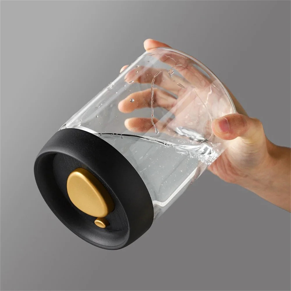 Glass Vacuum Sealed Storage Jar – Airtight Coffee Bean & Tea Canister, Moisture-Proof, 500ml–1800ml