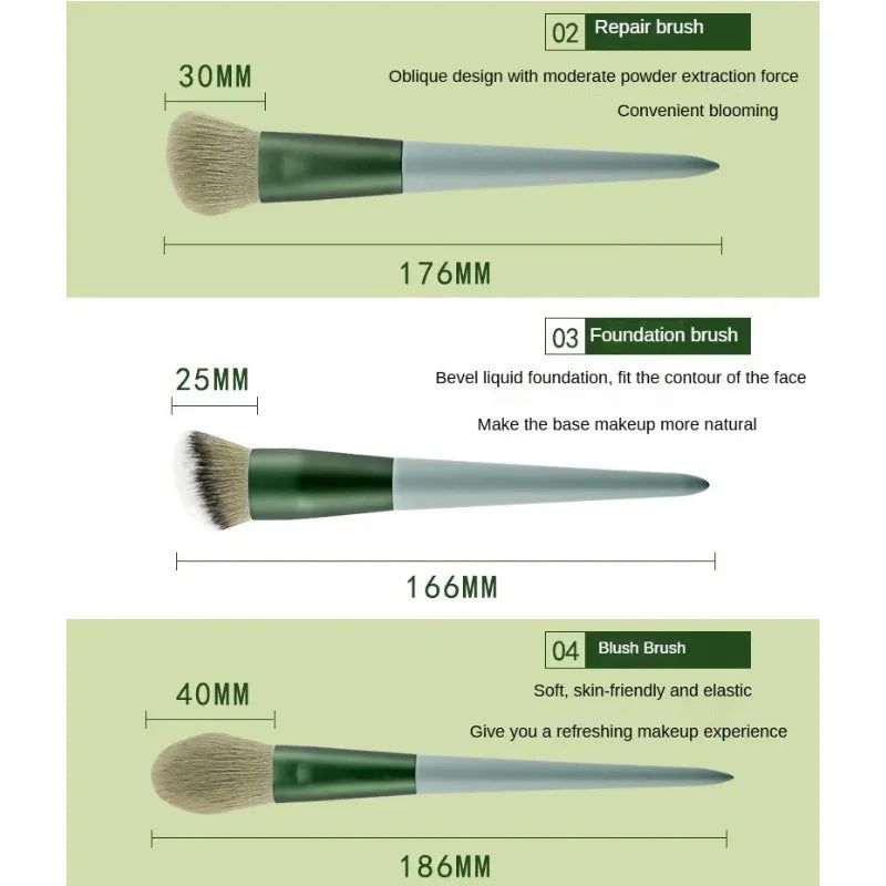 Soft Hair Makeup Brush Set — Foundation & Blush