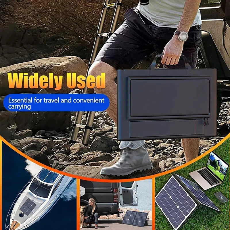 1000W Foldable Solar Panel Kit – Portable 18V Power Station Generator for Car, Boat & Camping