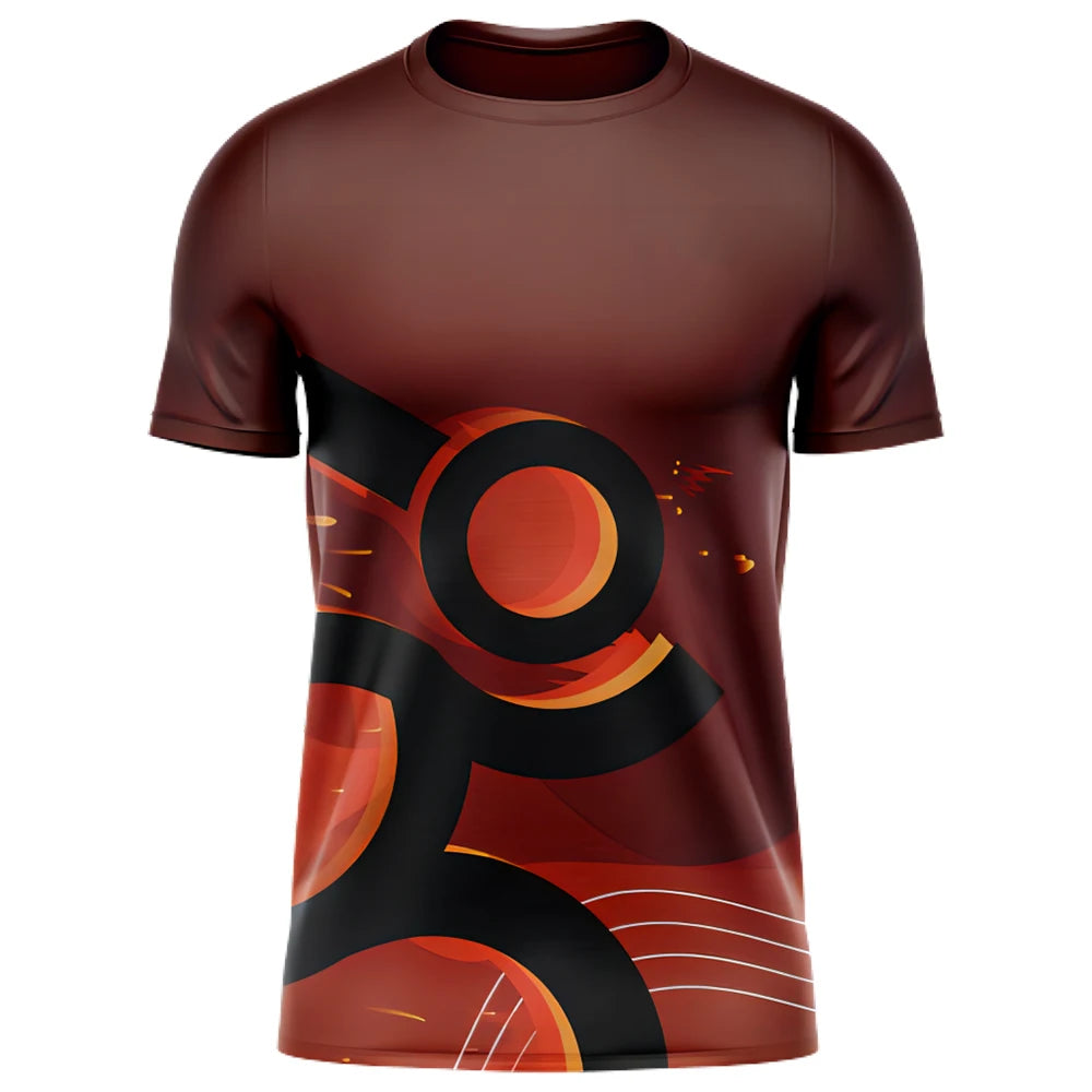 Men's Oversized Streak Print Casual T-Shirt