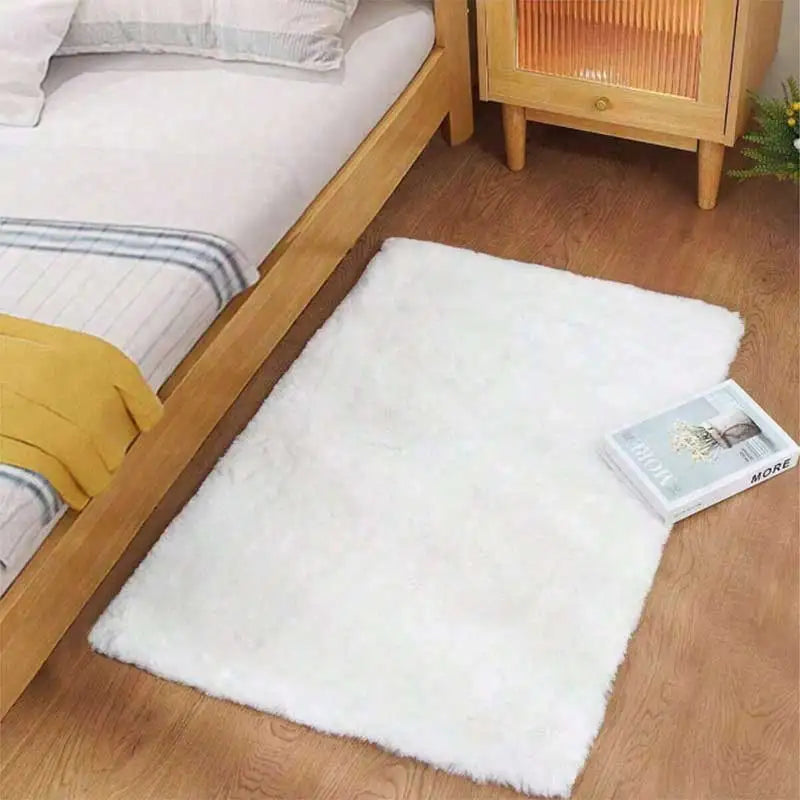 Fluffy Area Rug – Nordic Style Non-Slip Bedroom & Living Room Carpet, 8 Colors & 7 Sizes