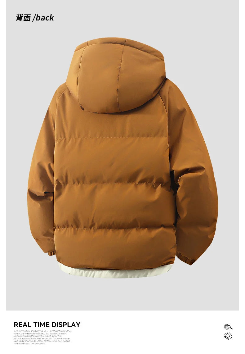 Men's Cotton-Padded Hooded Winter Jacket