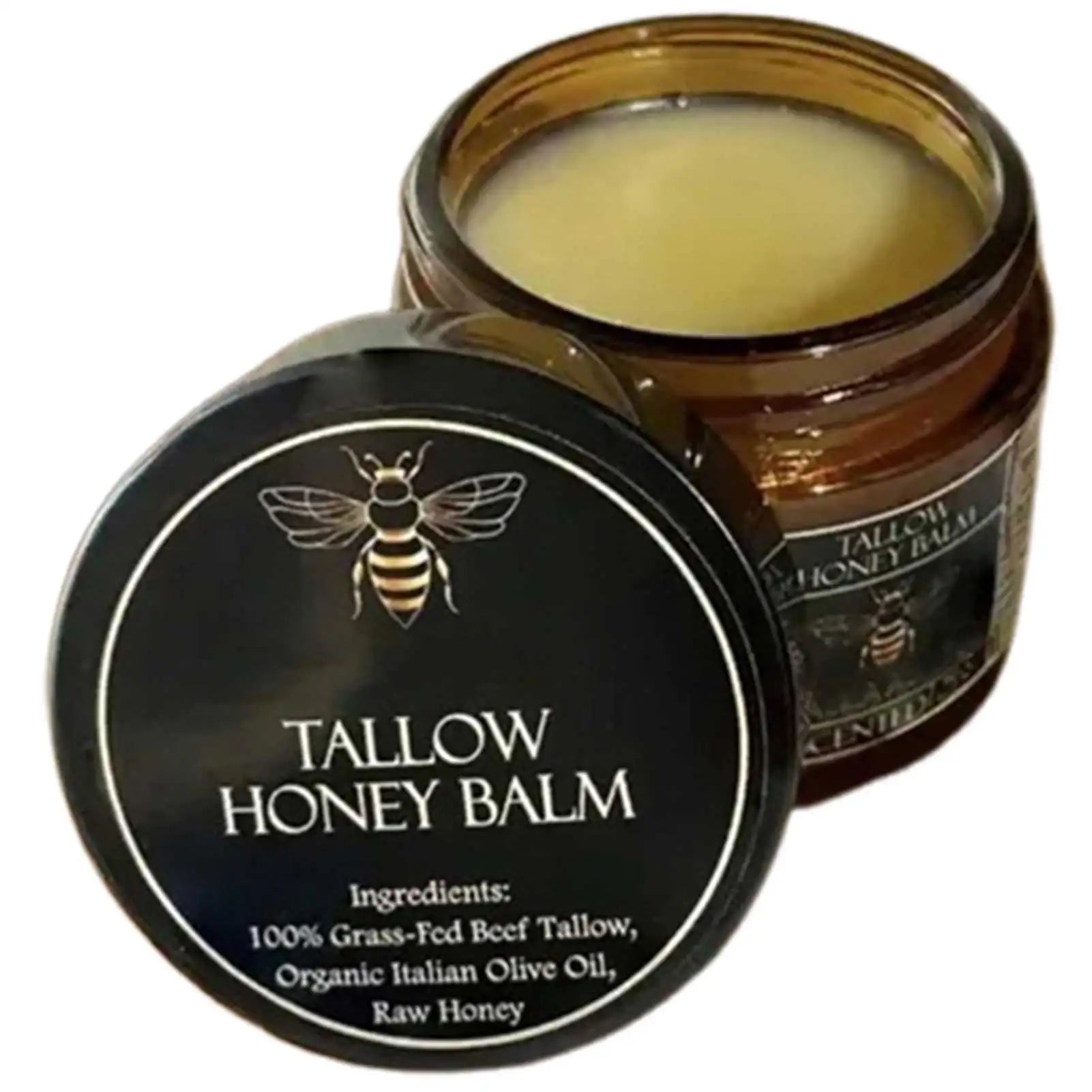 Grass-Fed Beef Tallow Balm with Raw Honey — Natural Moisturizer