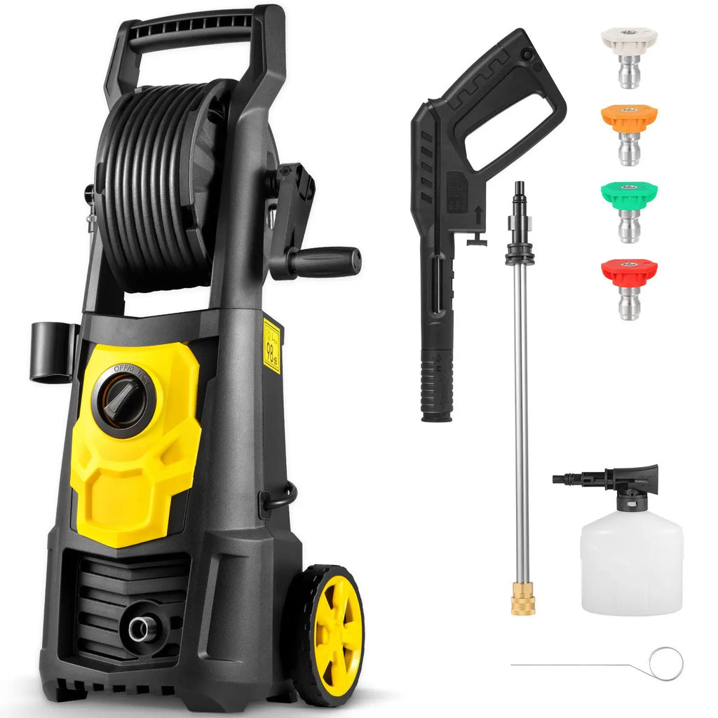 Electric Pressure Washer – 30-Foot Hose & Five Nozzles