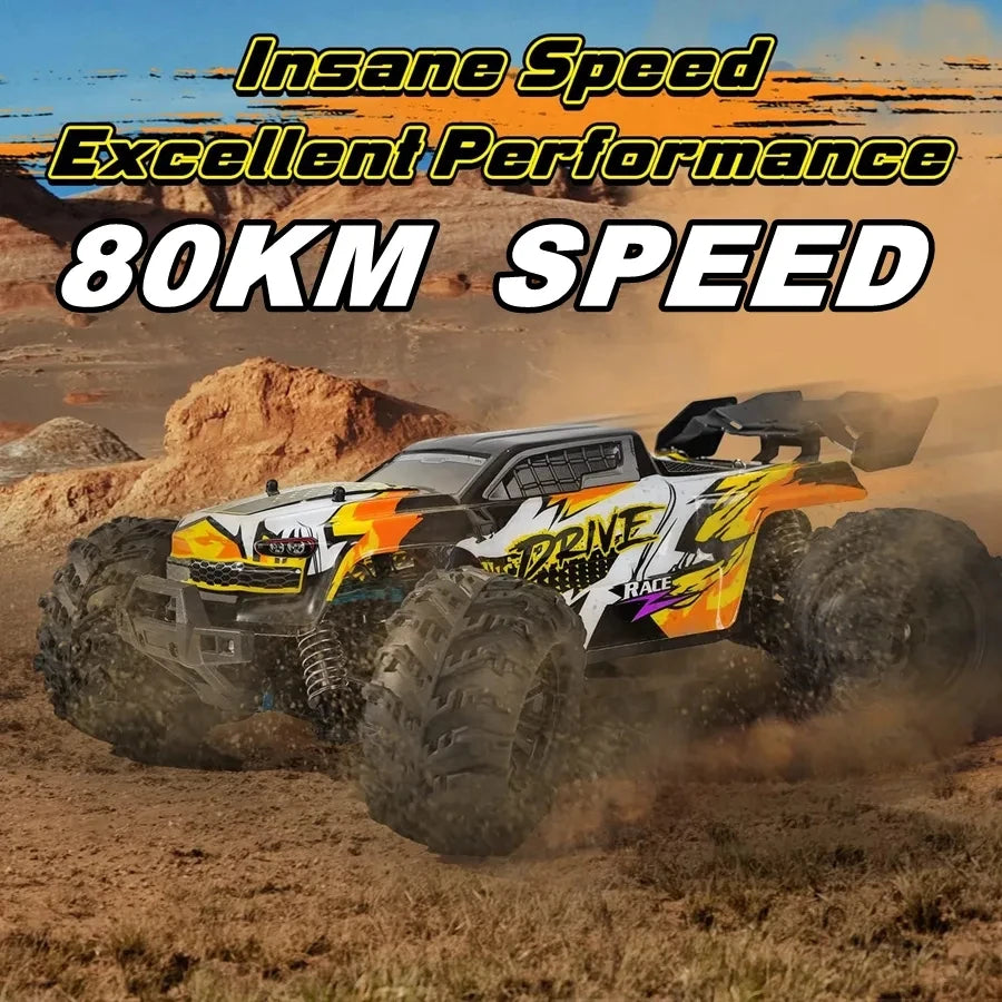 4WD 1:16 Scale High Speed Brushless RC Car – 50 or 80KM/H Off-Road Drift Racing Buggy Truck