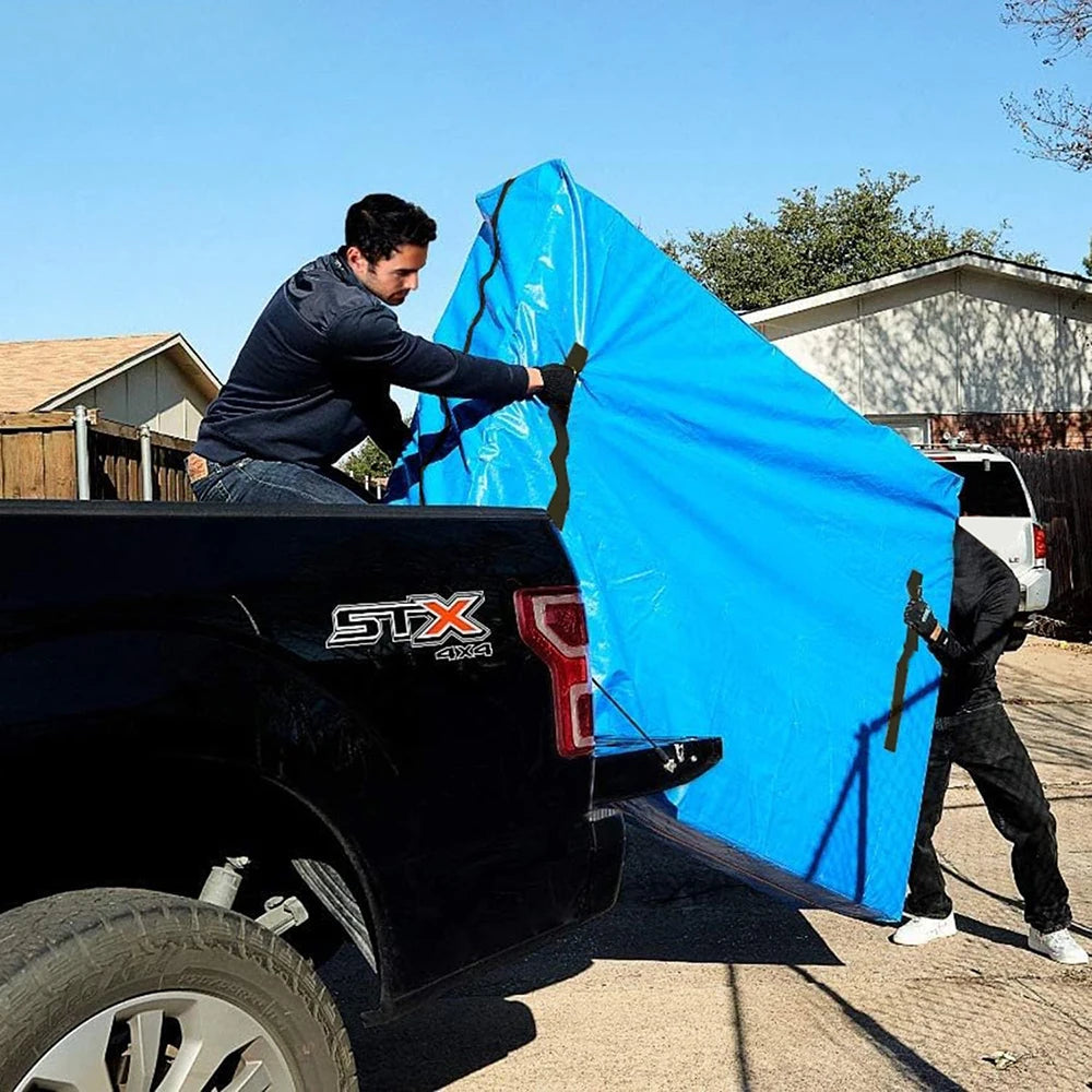 Heavy-Duty Mattress Bag for Moving & Storage – Reusable Tarp Cover with Easy Carrier
