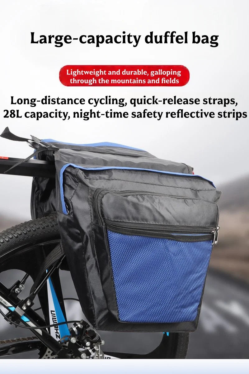 Waterproof Bicycle Rear Seat Bag — Double-Sided Reflective