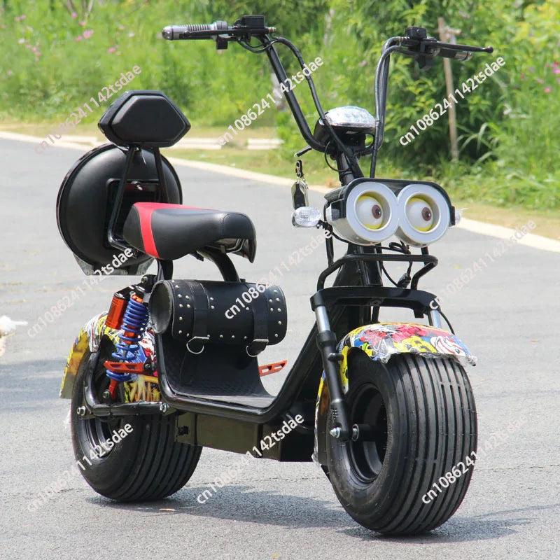 New Electric Vehicle Large Wide Tire Adult Two-Wheeler Off-Road Scooter Battery Electric Motorcycle Sports Car