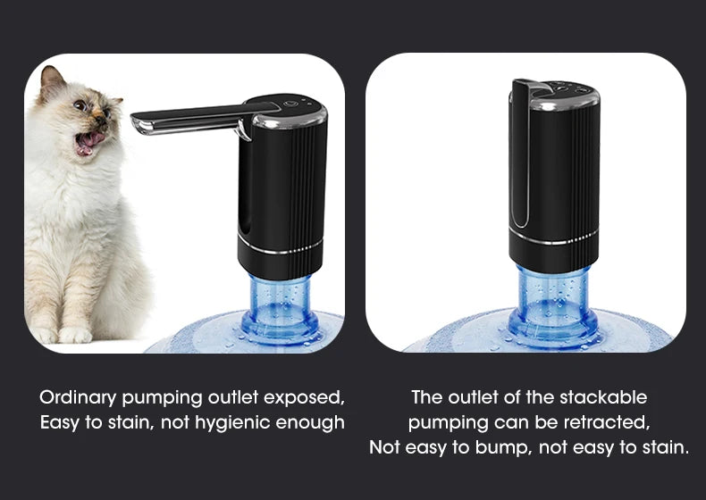 Mini Portable USB Water Dispenser Pump — Foldable Electric Bottle Pump for Home