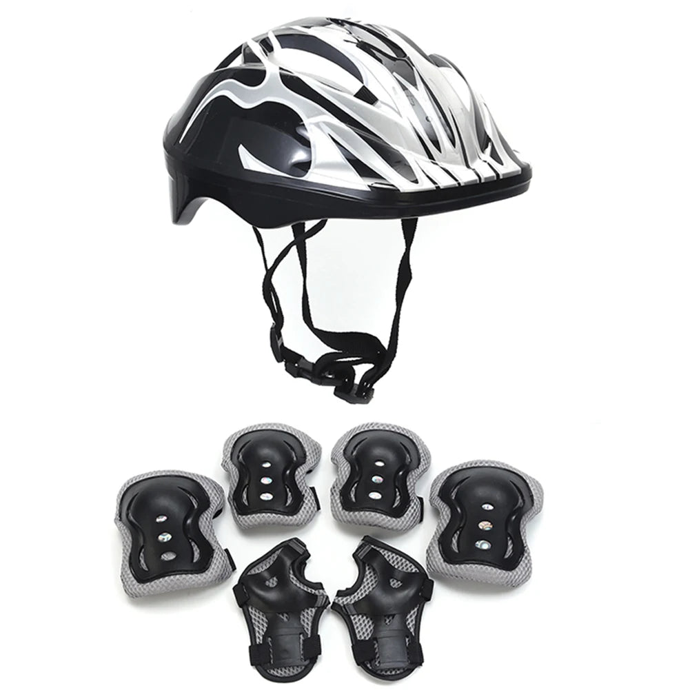 Children's 7-in-1 Protective Body Gear Set – Helmet, Impact Resistant, Shock-Absorbing & Breathable for Outdoor Sports