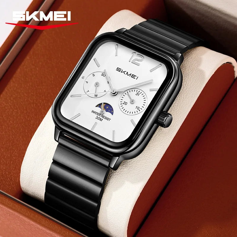 SKMEI Men's Luxury Business Quartz Watch | Waterproof Calendar Week Display Casual Wristwatch