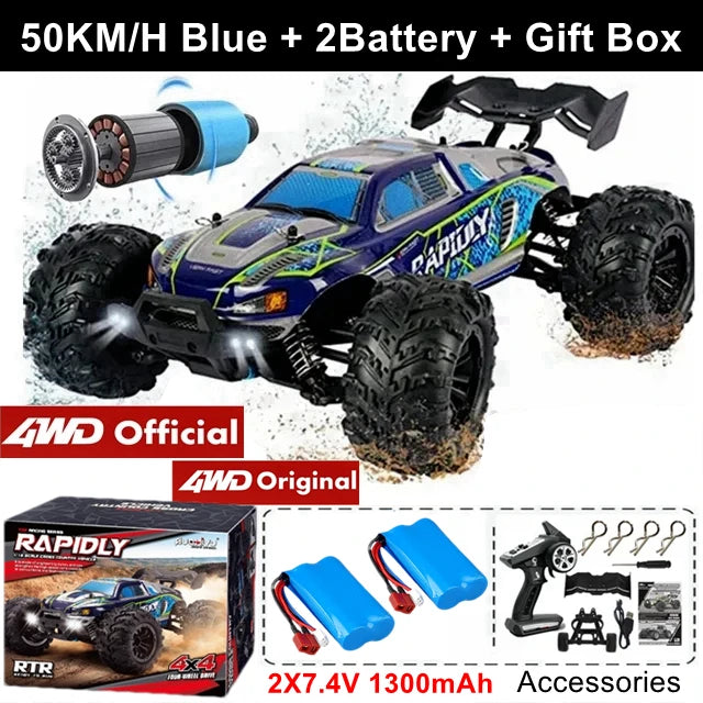 1:16 Scale 4WD High Speed RC Car – 80KM/H Brushless Off-Road Racing Drift Buggy